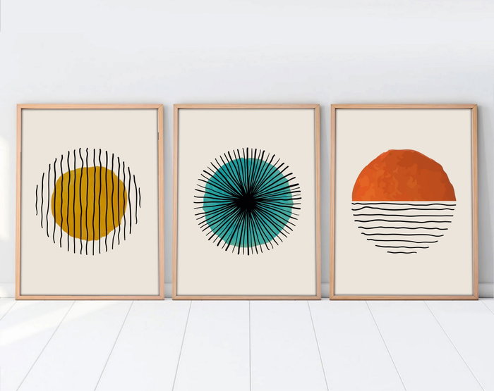Wallity Huhu12 - Set de 3 Pinturas Decorativas en MDF de 35 x 50 cm Wallity Huhu12 - Set de 3 Pinturas Decorativas en MDF de 35 x 50 cm